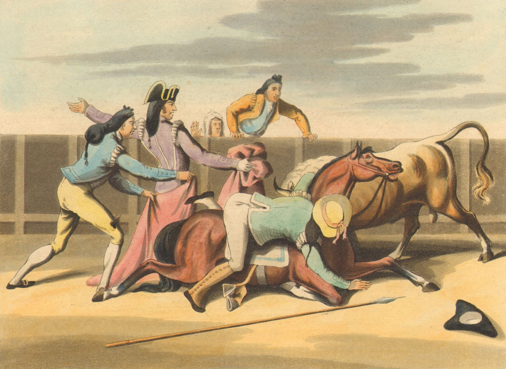 SPAIN BULL FIGHTING 5. Danger of the Picadores. Chulos. Horse (Orme)  1814